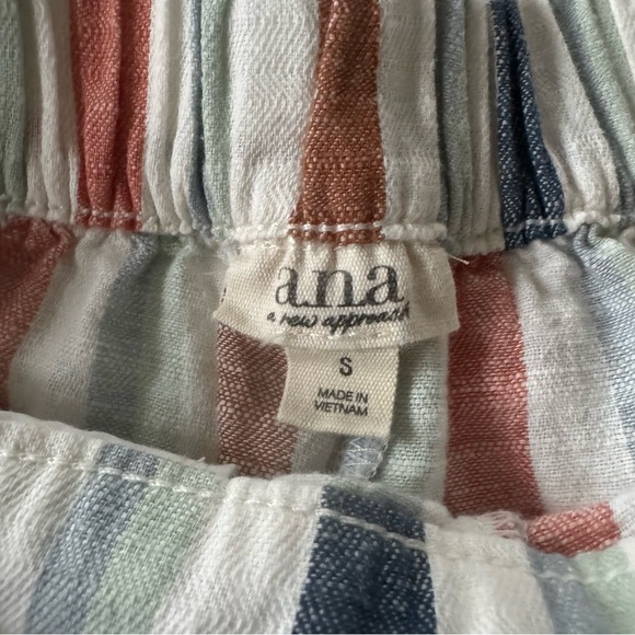 Cropped linen blend striped pants by a.n.a. - Picture 3 of 3